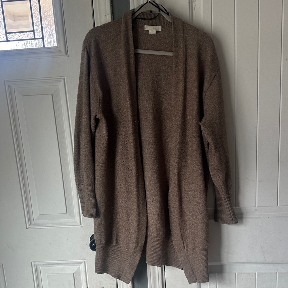 H&M Women's Tan Open-Front Cardigan